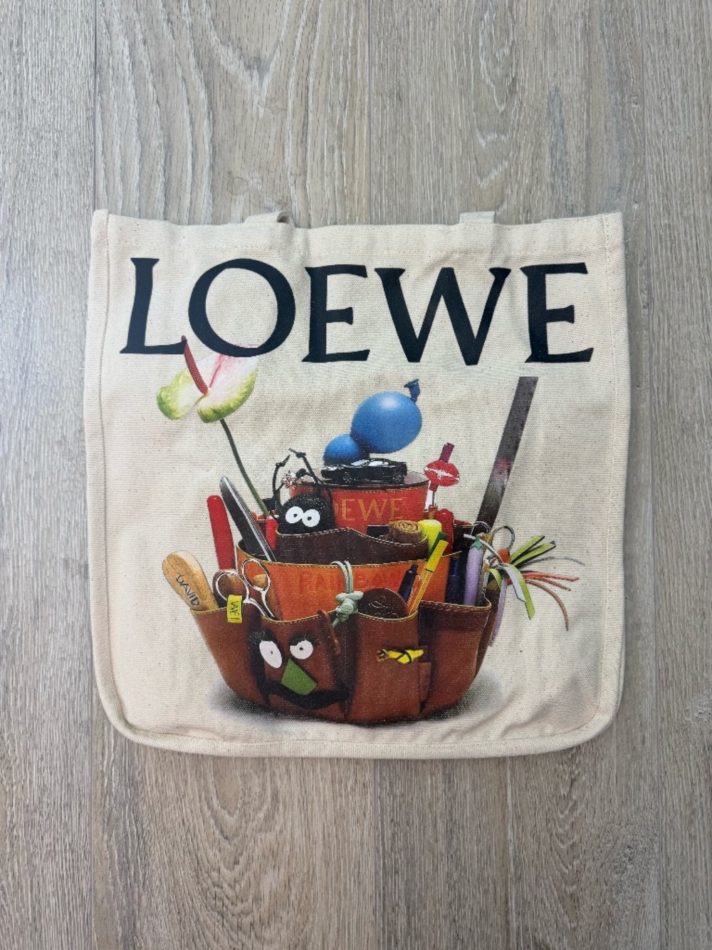 NEW LOEWE Limited Edition Crafted World canvas tote bag